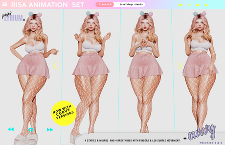 Second Life Marketplace - Lyrium. Risa Breathing & Static Animation Set